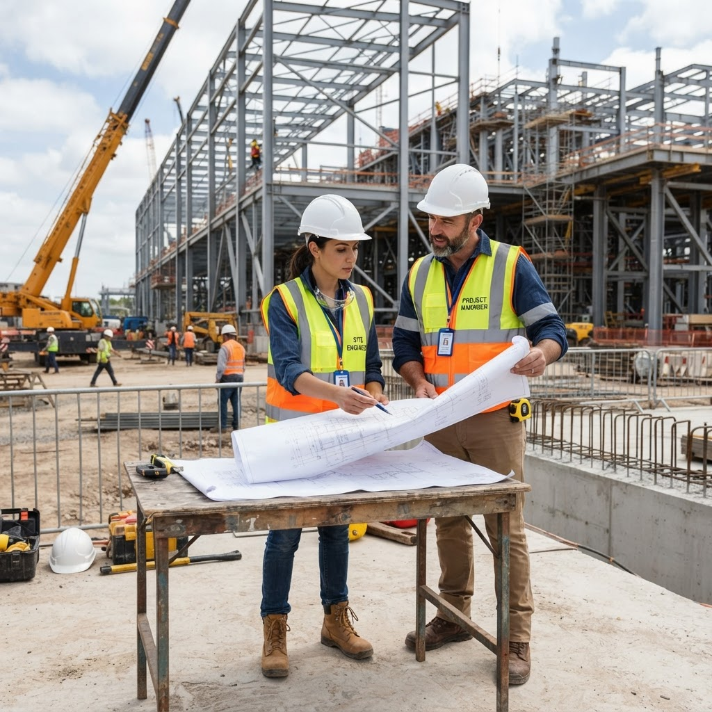 Equipe de engenheiros e arquitetos da Niquele Construtora